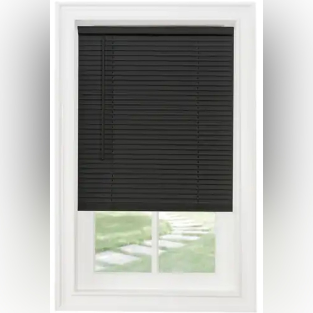 NEW Cordless GII Morningstar 1" Mini Blind 25X64 Black